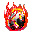 Charcoal heated with Red Flame
