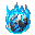 Charcoal heated with Blue Flame